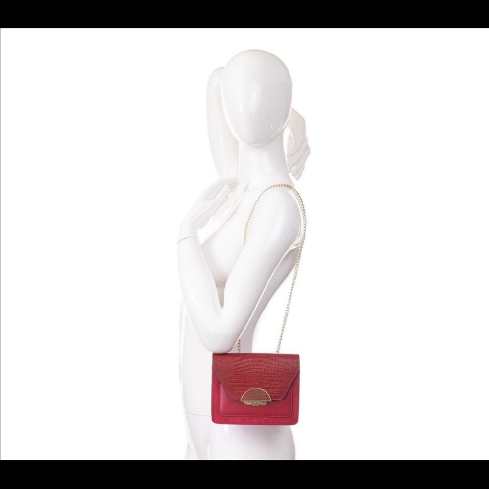 BCBG Max Azria Elenora Shoulder Bag Scarlet Red
